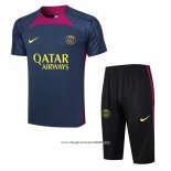 Tuta da Track Paris Saint-Germain Manica Corta 2023 2024 Blu - Pantalon Corto