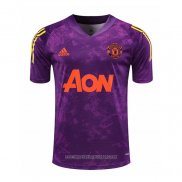 Maglia Allenamento Manchester United 2020 2021 Purpura