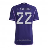 Maglia Argentina Giocatore L.martinez Away 2022