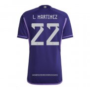Maglia Argentina Giocatore L.martinez Away 2022