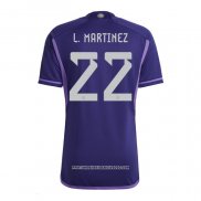 Maglia Argentina Giocatore L.martinez Away 2022