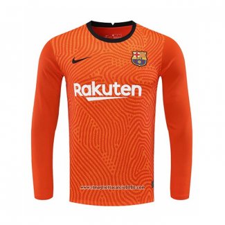 Maglia FC Barcellona Portiere Manica Lunga 2020 2021 Arancione