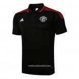 Maglia Polo Manchester United 2021 2022 Nero e Rosso