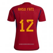 Maglia Spagna Giocatore Ansu Fati Home 2022