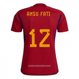 Maglia Spagna Giocatore Ansu Fati Home 2022