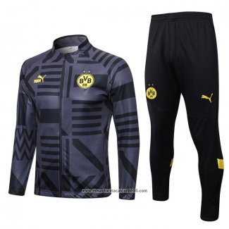 Tuta da Track Giacca Borussia Dortmund 2022 2023 Nero e Grigio