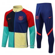 Tuta da Track Giacca FC Barcellona 2021 2022 Blu e Rosso