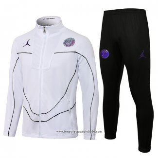 Tuta da Track Giacca Paris Saint-Germain Jordan 2021-2022 Bianco