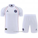 Tuta da Track Paris Saint-Germain Jordan Manica Corta 2022 2023 Bianco - Pantalon Corto