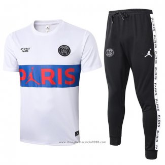 Tuta da Track Paris Saint-Germain Manica Corta 2020 2021 Bianco