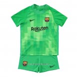 Maglia FC Barcellona Portiere Bambino 2021 2022 Verde