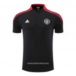 Maglia Polo Manchester United 2022 2023 Nero e Rosso