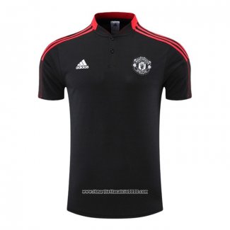 Maglia Polo Manchester United 2022 2023 Nero e Rosso