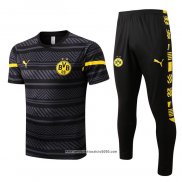 Tuta da Track Borussia Dortmund Manica Corta 2022 2023 Grigio