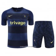 Tuta da Track Chelsea Manica Corta 2022 2023 Blu Oscuro - Pantalon Corto