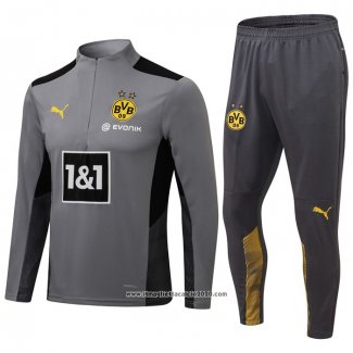 Tuta da Track Felpa Borussia Dortmund 2021 2022 Grigio