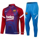 Tuta da Track Felpa FC Barcellona 2021 2022 Rosso