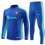 Tuta da Track Felpa FC Barcellona 2023 2024 Blu