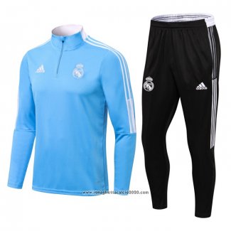 Tuta da Track Felpa Real Madrid 2021 2022 Blu