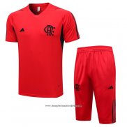 Tuta da Track Flamengo Manica Corta 2023 2024 Rosso - Pantalon Corto