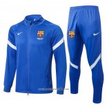 Tuta da Track Giacca FC Barcellona 2021 2022 Blu e Bianco