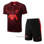 Tuta da Track Liverpool Manica Corta 2022 2023 Rosso - Pantalon Corto