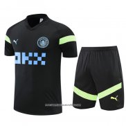 Tuta da Track Manchester City Manica Corta 2022 2023 Nero - Pantalon Corto