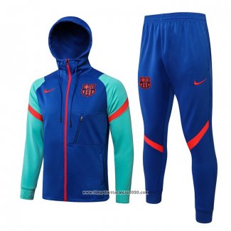 Tuta da Track con Capucha FC Barcellona 2021 2022 Blu