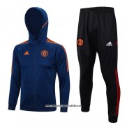 Tuta da Track con Capucha Manchester United 2023 2024 Blu