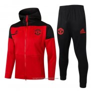 Tuta da Track con Capucha Manchester United 2020 2021 Rosso