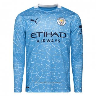 Maglia Manchester City Home Manica Lunga 2020 2021