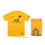 Maglia Paris Saint-Germain Portiere Bambino 2021 2022 Giallo