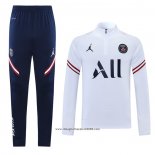 Tuta da Track Felpa Paris Saint-Germain Jordan 2021 2022 Bianco