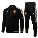 Tuta da Track Giacca Manchester United 2021 2022 Nero e Bianco