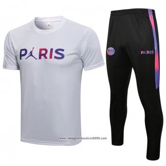 Tuta da Track Paris Saint-Germain Jordan Manica Corta 2021 2022 Bianco