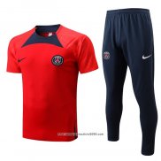 Tuta da Track Paris Saint-Germain Manica Corta 2022 2023 Rosso