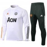 Tuta da Track Felpa Manchester United 2020 2021 Bianco