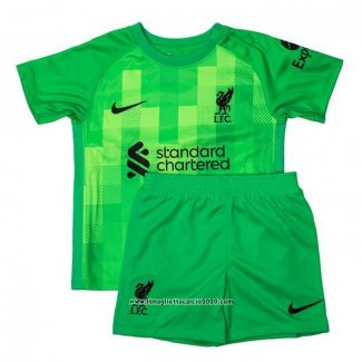 Maglia Liverpool Portiere Bambino 2021 2022 Verde