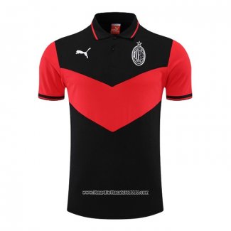 Maglia Polo Milan 2022 2023 Nero e Rosso