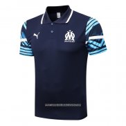 Maglia Polo Olympique Marsiglia 2022-2023 Blu Marino