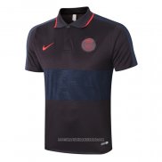 Maglia Polo Paris Saint-Germain 2020 2021 Nero e Blu