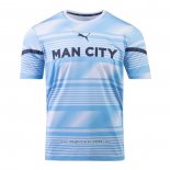 Maglia Prematch Manchester City 2022 Blu