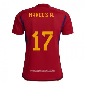 Maglia Spagna Giocatore Marcos A. Home 2022
