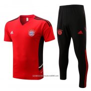 Tuta da Track Bayern Monaco Manica Corta 2022 2023 Rosso