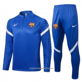 Tuta da Track Felpa FC Barcellona 2021 2022 Blu