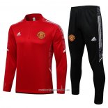 Tuta da Track Felpa Manchester United UCL 2021 2022 Rosso