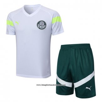 Tuta da Track Palmeiras Manica Corta 202023 2024 Bianco - Pantalon Corto