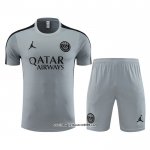 Tuta da Track Paris Saint-Germain Jordan Manica Corta 2023 2024 Grigio - Pantalon Corto