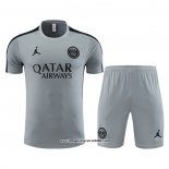 Tuta da Track Paris Saint-Germain Jordan Manica Corta 2023 2024 Grigio - Pantalon Corto