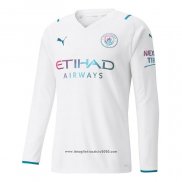 Maglia Manchester City Away Manica Lunga 2021 2022